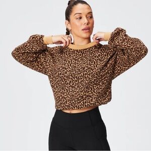Fabletics cheetah crew neck